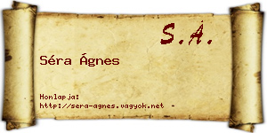 Séra Ágnes névjegykártya